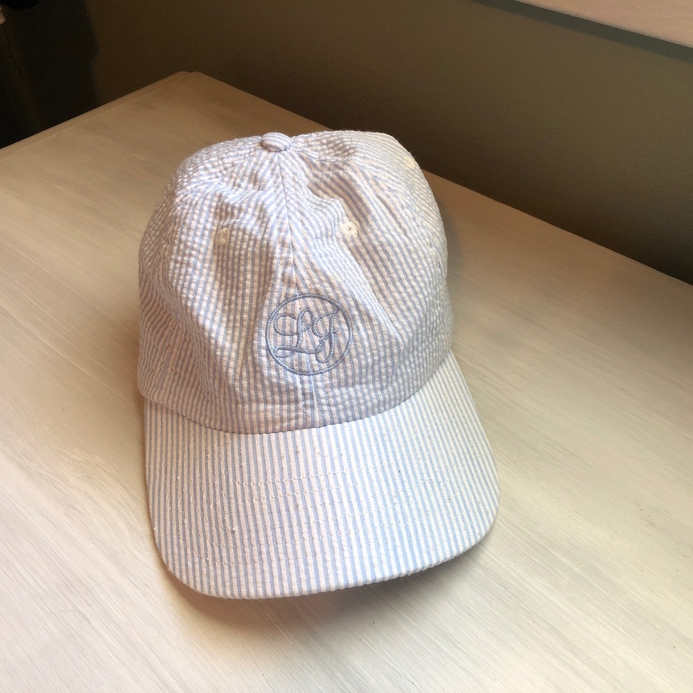 Seersucker hat with bow